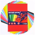 Картон цветной тонированный, А3, 18 листов, 18 цветов, немелованный, двусторонний, в пакете, 140 г/м², Человек-паук 9750701 - фото 16912501