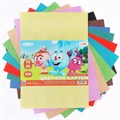 Картон цветной с блёстками, А4, 10 листов, 10 цветов, немелованный, односторонний, в пакете, 250 г/м², Смешарики 9750705 - фото 16912526