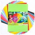 Картон цветной тонированный, А3, 18 листов, 18 цветов, немелованный, двусторонний, в пакете, 140 г/м², Смешарики 9785461 - фото 16912581