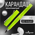 Карандаш чернографитный НВ, вечный, зеленый, Calligrata 10075164 - фото 16918036