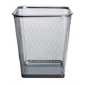 Корзина для бумаг Calligrata, 17 литров, сетка, металлическая, квадратная, серебро 9930867 - фото 16924761