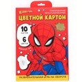 Картон цветной гофрированный, А4, 10 листов, 10 цветов, немелованный, двусторонний, в папке, 230 г/м², Человек-паук 10026337 - фото 16925360