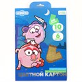 Картон цветной гофрированный, А4, 10 листов, 10 цветов, немелованный, двусторонний, в папке, 230 г/м², Смешарики 10026341 - фото 16925376