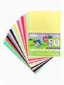 Картон цветной тонированный, А4, 16 листов, 16 цветов, немелованный, двусторонний, в пакете, 180 г/м², Смешарики 10026312 - фото 16925992