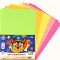 Бумага цветная тонированная, неоновая, А4, 50 листов, 5 цветов, немелованная, двусторонняя, в пакете, 80 г/м², Щенячий патруль 10021244 - фото 16926589
