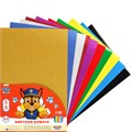 Бумага цветная самоклеящаяся, с блёстками, А4, 10 листов, 10 цветов, мелованная, односторонняя, в пакете, 80 г/м², Щенячий патруль 10021227 - фото 16926710