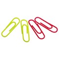 Скрепки канцелярские 28 мм, 100 шт, ErichKrause "Neon", с виниловым покрытием, в пэт-боксе, микс 10401641 - фото 16926800