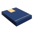 Органайзер на кольцах А6+, 80 листов, кожзам, c хлястиком, линия, с ручкой, в подарочной коробке, синий 10222821 - фото 16926878