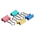 Набор зажимов для бумаг пастель 15мм, 12 штук, 4 цвета, в картонной коробке 9935586 - фото 16927604