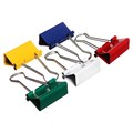 Набор зажимов для бумаг цветных 25мм, 48 штук, 4 цвета, в пластиковой тубе 9935600 - фото 16927628