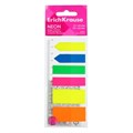 Закладки с клеевым краем пластиковые 12х45 мм, ErichKrause "Neon", 20x45 мм, 150 листов 5 цветов 10429714 - фото 16928230
