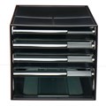 Файл-кабинет 4-секционный СТАММ, черный корпус, черные лотки 10477926 - фото 16928721