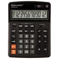 Калькулятор настольный BRAUBERG EXTRA-12-BK, 12-разрядный, 206 x 155 мм, двойное питание, чёрный 10385506 - фото 16929907
