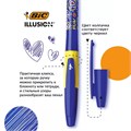 Ручка гелевая стираемая BIC Gelocity Illusion, узел 0.7 мм, чернила синие, цена за 1 шт 10528103 - фото 16931638
