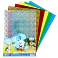 Бумага цветная самоклеящаяся А4, 6 листов, 6 цветов, 80 г/м2, Смешарики 10021231 - фото 16934693