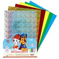 Бумага цветная самоклеящаяся А4, 6 листов, 6 цветов, 80 г/м2, Щенячий патруль 10021232 - фото 16934698