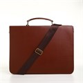 Портфель деловой, 38*4*28 см, отд на клапане, дл.ремень, коричневый 10462999 - фото 16935467 Портфель деловой, 38*4*28 см, отд на клапане, дл.ремень, коричневый 10462999 - фото 16935467