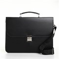 Портфель деловой, 38*3,5*28 см, отд на клапане, дл.ремень, черный 10463001 - фото 16935472