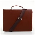 Портфель деловой, 38*3,5*28 см, отд на клапане, дл.ремень, коричневый 10463002 - фото 16935481