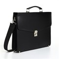 Портфель деловой, 38*4*27 см, отд на клапане, дл.ремень, черный 10463003 - фото 16935486