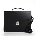 Портфель деловой, 38*4*27 см, отд на клапане, дл.ремень, черный 10463003 - фото 16935487