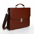 Портфель деловой, 38*4*27 см, отд на клапане, дл.ремень, коричневый 10463004 - фото 16935494