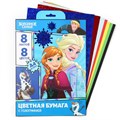 Набор цветной бумаги с голографией А4, 8 листов, 8 цветов, 80г/м2, Холодное сердце 10021263 - фото 16935635