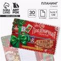 Набор "Праздничная почта. С Новым Годом!", планинг-стикеры 30 л, ручка пластик 10361215 - фото 16935864