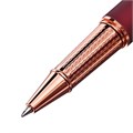 Ручка подарочная роллер в кожзам футляре Софтач корпус бордовый/золото 10562182 - фото 16936292