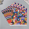 Бумага для скрапбукинга "Color geometry" плотность 180 гр набор 5 шт 30,5х32 см 10718209 - фото 16937522