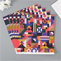 Бумага для скрапбукинга двусторонняя "Color geometry" плотность 180 гр набор 5 шт 30,5х32 см   10718 10718344 - фото 16937880
