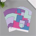 Бумага для скрапбукинга "Яркая геометрия" плотность 180 гр набор 10 шт 15,5х17 см 10718338 - фото 16938170