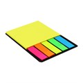 Набор Блок-закладки с липким краем пластик 20л*5 цветов флуор, 45*12мм, блок 30л, 76*76 мм   1053067 10530674 - фото 16938385