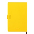 Ежедневник недатированный, А5, 140л, клетка, обл.кожзам, с хлястиком, Цветы, желтый 10536937 - фото 16938559