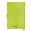 Ежедневник недатированный, А5, 140л, клетка, обл.кожзам, с хлястиком, Цветы, зеленый 10536938 - фото 16938572
