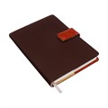 Органайзер на кольцах, А5, 128л, клетка, обл.кожзам, с хлястиком, Бизнес, коричневый 10536956 - фото 16938723