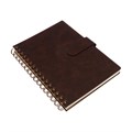 Органайзер на гребне, А5, 80л, клетка, обл.кожзам, с хлястиком, коричневый 10536978 - фото 16938849