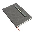 Ежедневник недатированный A5, 96л, лин, держатель для телефона/планшета/ручки, Серый 10537021 - фото 16938905