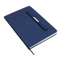 Ежедневник недатированный A5, 96л, лин, держатель для телефона/планшета/ручки, Синий 10537022 - фото 16938914