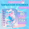 Записная книжка подарочная на гребне 80л,линия, цветной блок,облож.ПВХ 3D Аниме(10,2х10,5см)   10539 10539908 - фото 16939137