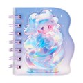 Записная книжка подарочная на гребне 80л,линия, цветной блок,облож.ПВХ 3D Аниме(10,2х10,5см)   10539 10539908 - фото 16939139