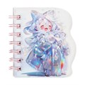Записная книжка подарочная на гребне 80л,линия, цветной блок,облож.ПВХ 3D Аниме(10,2х10,5см)   10539 10539912 - фото 16939163