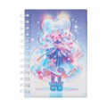 Записная книжка подарочная на гребне 80л,линия, цветной блок,облож.ПВХ 3D Аниме(17,7х13,7см)   10539 10539915 - фото 16939185