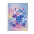 Записная книжка подарочная на гребне 80л,линия, цветной блок,облож.ПВХ 3D Аниме(17,7х13,7см)   10539 10539916 - фото 16939192
