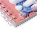 Записная книжка подарочная на гребне 80л,линия, цветной блок,обложка ПВХ 3D Мишка(10х10,5см)   10539 10539917 - фото 16939200