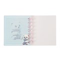 Записная книжка подарочная на гребне 80л,линия, цветной блок,обложка ПВХ 3D Мишка(10х10,5см)   10539 10539919 - фото 16939219