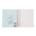 Записная книжка подарочная на гребне 80л,линия, цветной блок,обложка ПВХ 3D Мишка(10х10,5см)   10539 10539921 - фото 16939227