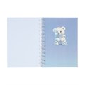 Записная книжка подарочная на гребне 80л,линия, цветной блок,обложка ПВХ 3D Мишка(17,6х13,5см)   105 10539922 - фото 16939233