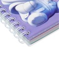 Записная книжка подарочная на гребне 80л,линия, цветной блок,обложка ПВХ 3D Мишка(17,6х13,5см)   105 10539923 - фото 16939239