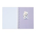 Записная книжка подарочная на гребне 80л,линия, цветной блок,обложка ПВХ 3D Мишка(17,6х13,5см)   105 10539923 - фото 16939240